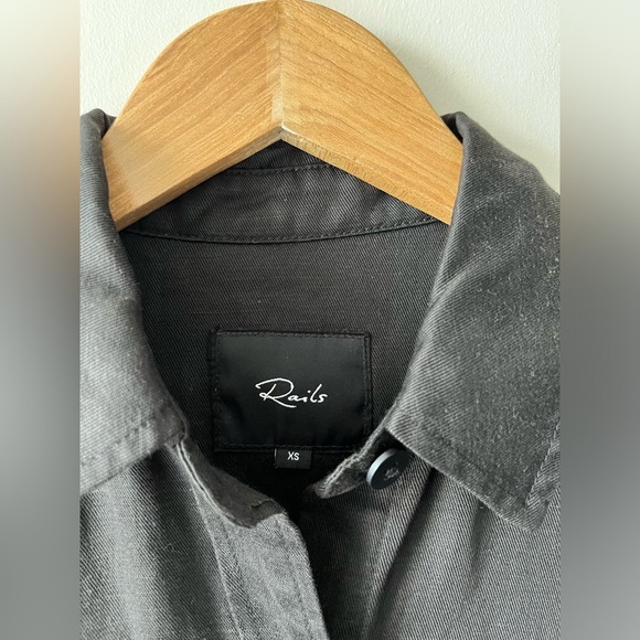 RAILS LOREN SHIRT BLACK METALLIC STARS XS - Linen & Lyocell Blended - Picture 9 of 12